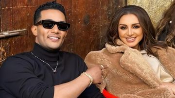 محمد رمضان لـ أنغام: صوت مصر مبسوطين أنك رجعتي بلدك بالسلامة