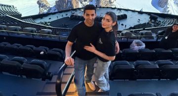 هشام جمال يحتفل بعيد ميلاد ليلى أحمد زاهر برسالة رومانسية