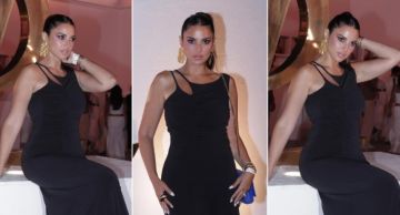 درة بفستان أسود يبرز رشاقتها خلال فعالية خاصة بالموضة والجمال