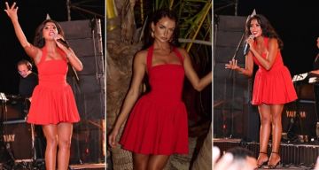  شرطة_الموضة: روبي بفستان أحمر قصير في حفل بالعلمين الجديدة ... سعره 7 آلاف جنيه