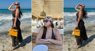 نسرين طافش تستمتع بأول أيام سبتمبر على البحر في الساحل الشمالي