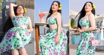  شرطة_الموضة: عبير صبري بفستان مكشوف البطن وحقيبة من Channel بـ319 ألف جنيه و سليبر من Miu Miu بـ51 ألف جنيه