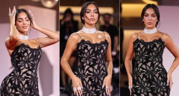 جورجينا رودريجيز تخطف الأنظار على السجادة الحمراء بمهرجان فينيسيا ... تزينت بخاتم خطبتها لكريستيانو رونالدو