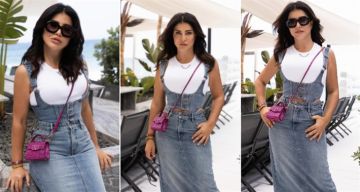  شرطة_الموضة: جومانا مراد بإطلالة جينز وحقيبة من Valentino سعرها 280 ألف جنيه