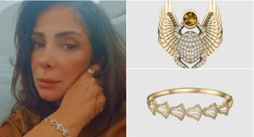  شرطة_الموضة: منى زكي بمجوهرات بطراز فرعوني ... سعرها 313 ألف جنيها