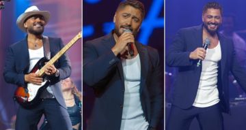 أول ظهور لـ تامر حسني بعد تعرضه لإصابة في قدمه لقطات من حفله بالبحرين أول ظهور لـ تامر حسني بعد تعرضه لإصابة في قدمه لقطات من حفله بالبحرين