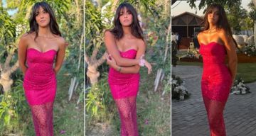 شرطة_الموضة: ميران عبد الوارث بفستان وردي لامع في حفل زفاف هاجر السراج سعره 5900 جنيه شرطة_الموضة: ميران عبد الوارث بفستان وردي لامع في حفل زفاف هاجر السراج سعره 5900 جنيه