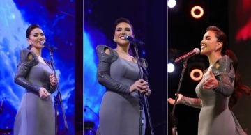 مي فاروق تلفت الأنظار بإطلالتها في مهرجان ليالي مراسي 