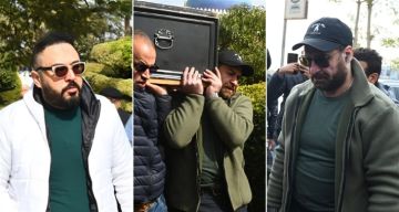 خالد جلال ومحمد علي رزق وعمرو عبد العزيز بين الحضور نضال الشافعي يودع والدته