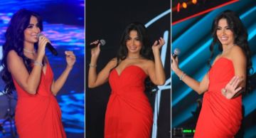 روبي تخطف الأنظار بفستان أحمر في أحدث حفلاتها الغنائية