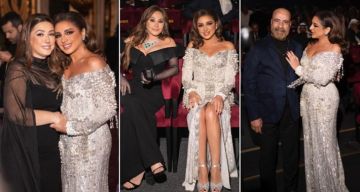 ذكريات أنغام في جوي أووردز ...صورا تذكارية مع إليسا ومحمد سعد شيكو وتامر عاشور