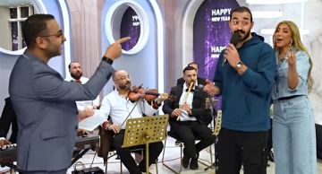 أروى تفاجئ أحمد بتشان في كواليس حفل رأس السنة .. فيديو