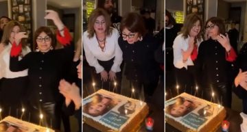 رقصت على طريقة سونيا سليم ... نبلية عبيد تحتفل بعيد ميلادها مع أصدقائها