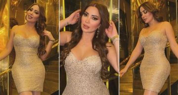  شرطة_الموضة: نسرين طافش بفستان من Guess سعره 13 ألف جنيه في احتفالها بالعام الجديد