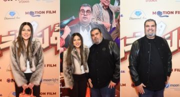 مي كساب وأحمد فتحي يحتفلان بالعرض الخاص لفيلم مؤلف ومخرج وحرامي