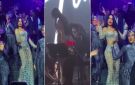فيديو- هيفاء وهبي توقف حفلها لتقص فستانها حتى تتمكن من الرقص