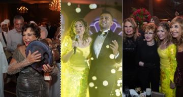 يسرا وصفية العمري وإلهام شاهين وليلى علوي ولبلبة من بينهم ... صابرين تحتفل بزفاف نجلها بحضور النجوم