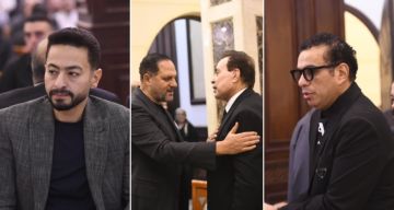 حكيم يستقبل عزاء شقيقه ... عماد زيادة وحمادة هلال ومحمود الليثي بين المعزين حكيم يستقبل عزاء شقيقه ... عماد زيادة وحمادة هلال ومحمود الليثي بين المعزين