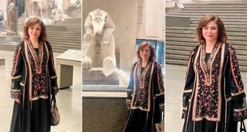 إلهام شاهين في زيارة للمتحف المصري الكبير ... أشعر بالفخر العظيم بمصريتي