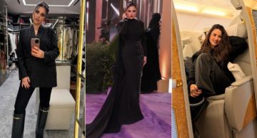 درة تستعرض إطلالات مختلفة باللون الأسود المفضل لها