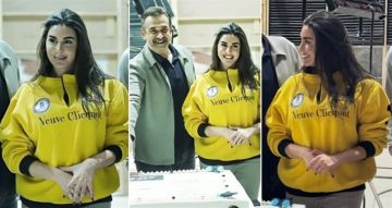 شرطة_الموضة: ياسمين صبري بتي شيرت دعائي لـ شامبانيا غير مخصص للبيع في احتفالها بـ مطلوب عائليا ...