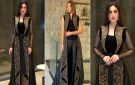 ياسمين عز بقفطان مخملي فخم في سحور MBC مصر من تصميم أيمن لحموني