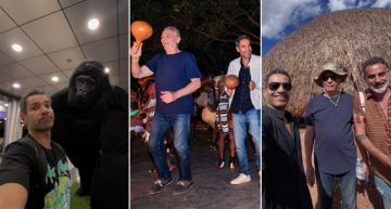 رحلة صدقي صخر ومحمود حميدة ونبيل عيسى في أوغندا