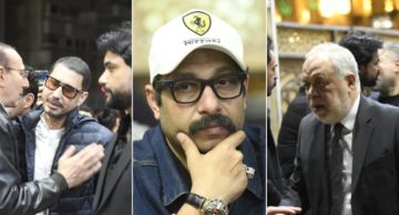 محمد ثروت وأشرف زكي وأحمد عيد من بينهم ... نجوم الفن في عزاء والد السيناريست محمود حمدان