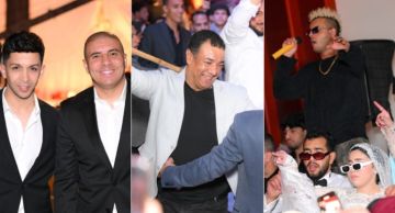 وصلة تحطيب لهشام الجخ بحفل زفاف صديقه بحضور زيدان والحضري وهشام جمال ومشاهير السياسة والإعلام