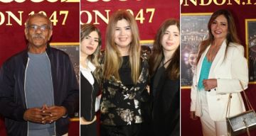 رانيا فريد شوقي مع ابنتيها وليلى علوي وسيد رجب وحمزة العيلي ضمن الحضور النجوم في عرض مسرحية ...