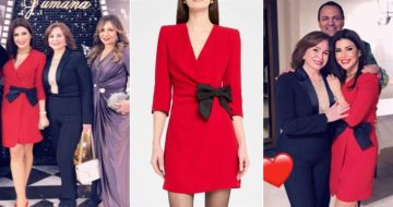 شرطة_الموضة: جومانا مراد بفستان أحمر قصير في احتفالها بعيد ميلادها سعره 293 ألف جنيه