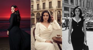 درة تسافر عبر الزمن باستخدام الذكاء الاصطناعي في جلسة تصوير مختلفة