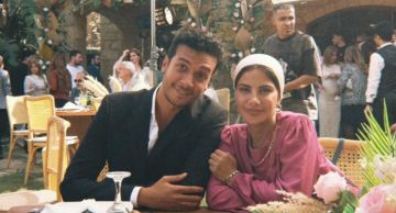 أول صورة لأحمد عبد الوهاب وصبا مبارك من مسلسل ورد على فل وياسمين