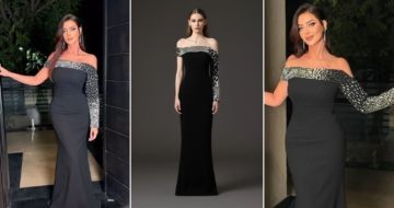  شرطة_الموضة: رضوى الشربيني بفستان أسود Off Shoulder أنيق .. سعره 199 ألف جنيه