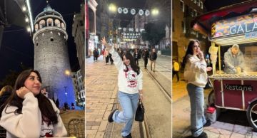 بوسي تستمتع بأجواء منطقة تقسيم الشهيرة في إسطنبول