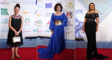 حنان مطاوع وليلى علوي وسلوى عثمان يتألقن بأزياء فرعونية في حفل افتتاح مهرجان أسوان لأفلام المرأة