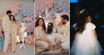 رحمة رياض تحتفل بعيد ميلاد ابنتها زينت المكان بصور أميرات ديزني وأخفت ملامحها بهذه الطريقة