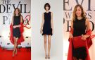  شرطة_الموضة: دينا الشربيني بفستان قصير أسود بورود مجسمة في عرض The Devil Wears Prada 2 ... سعره 20 ألف جنيه