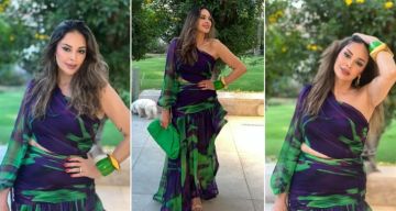 داليا البحيري بفستان صيفي أنيق ... One Shoulder وCut out عند الخصر