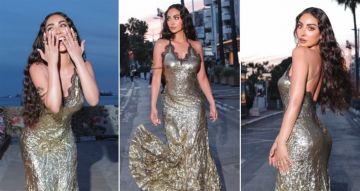 شرطة_الموضة: نور الغندور بفستان ضيق من الحرير والدانتيل في حفل Roberto Cavalli على هامش مهرجان ...