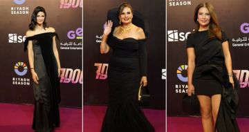 يسرا وليلى علوي وهنا الزاهد وصبا مبارك ودينا الشربيني من بينهن 29 فنانة يتألقن بالأسود في العرض ...