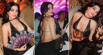 شرطة_الموضة: هيفاء وهبي بفستان أسود شفاف من Roberto Cavalli في كان الفرنسية أمسكت بحقيبة سعرها ...