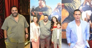 انتصار بالحجاب ومحمد عادل إمام يصطحب أسرته وسط حضور شيكو ويسرا اللوزي ويارا السكري للعرض الخاص لـ ...