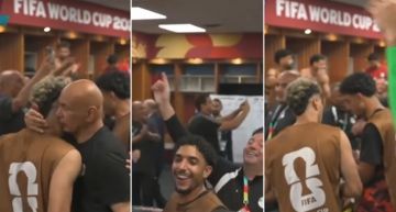 رقص محمد صلاح ولاعبي منتخب مصر على أغنية أم الدنيا بعد الفوز على نيوزيلندا في كأس العالم