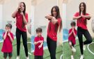 رنا سماحة ونجلها يدعمان المنتخب بفيديو احتفالات اللاعبين