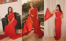  شرطة_الموضة: رحمة أحمد بفستان One Shoulder من قماش الشيفون الفاخر في أول تعاون مع المصمم أيمن لحموني