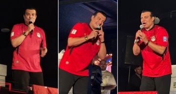 إيهاب توفيق يحتفل بتأهل منتخب مصر إلى دور الـ16 بالمونديال في حفل كامل العدد بالزمالك