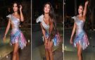 نور الغندور تلفت الأنظار برشاقتها وفستان قصير بكتف واحد في احتفالية فيلم أحبك من زمان 