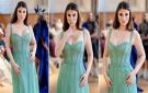 شرطة_الموضة: هدى الإتربي بفستان لطوني ورد في أسبوع الموضة في باريس - xx