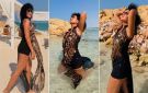 وسط البحر في الساحل الشمالي رانيا يوسف تستمتع بإجازتها الصيفية
